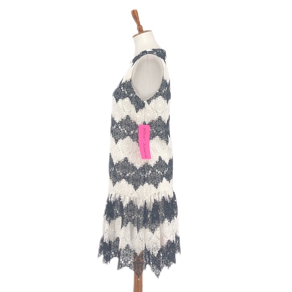 Betsey Johnson Black & White Lace Dress, NWT, 10 - Picture 5 of 10